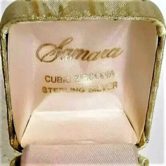 Sapphire Cubic Zirconia Earrings - Picture 3 of 3